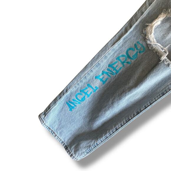 S.O.N.G. 90s boyfriend high waisted graffiti jeans - Picture 4 of 9